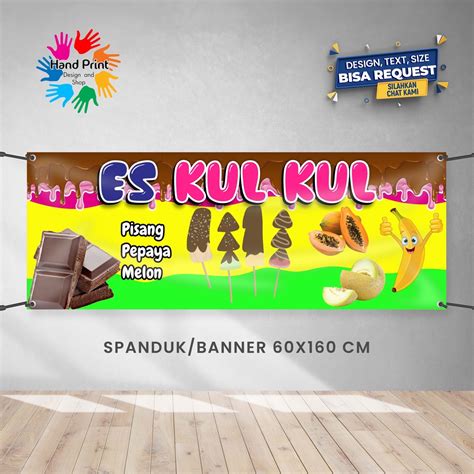 Jual Spanduk Banner Es Kul Kul Coklat Pelangi Minuman Segar Ukuran