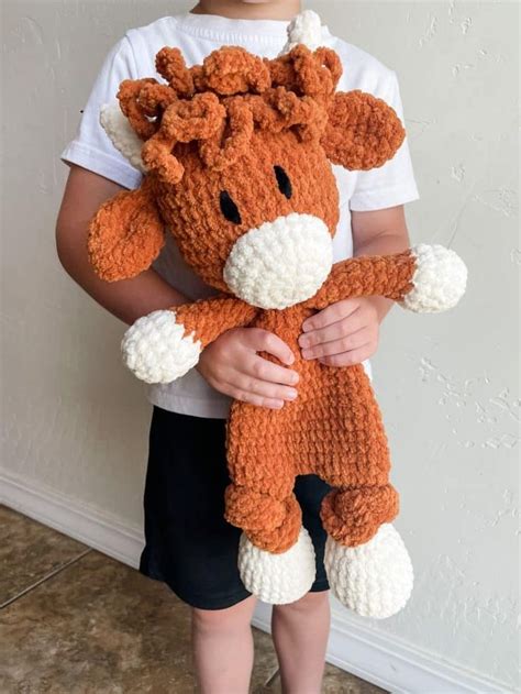 Free Crochet Snuggler Pattern Highland Cow Crochet Lovey Free Pattern