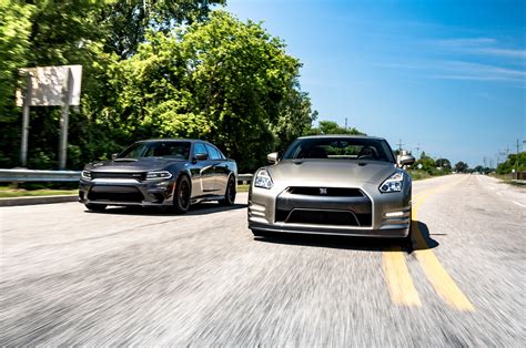 Flavors Of Fast 2015 Dodge Charger Hellcat Vs 2016 Nissan Gt R