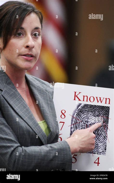 Fbi Scientist Mary Kathryn Book Shows A Fingerprint Match She Had