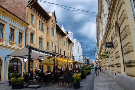 Republicii Street The Main Pedestrian Street With Art Nouveau