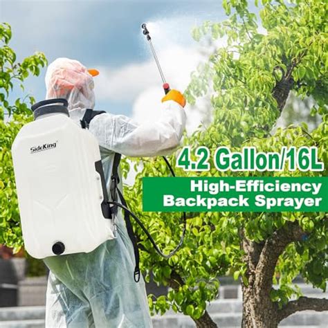 Snapklik SideKing Battery Powered Backpack Sprayer 4 Gallon