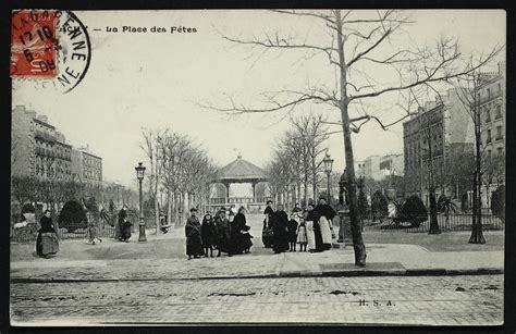 Clichy la Garenne La Place des Fêtes Carte postale ancienne et vue