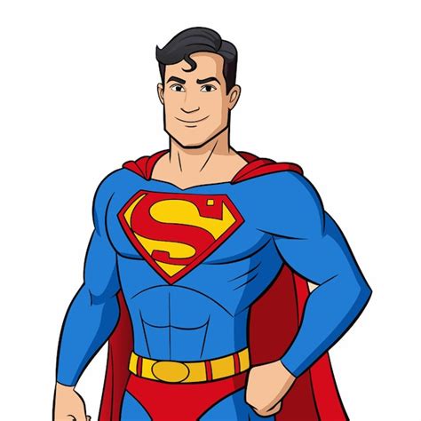 Dibujos Animados Vectoriales De Superhombre Vector Premium Generado