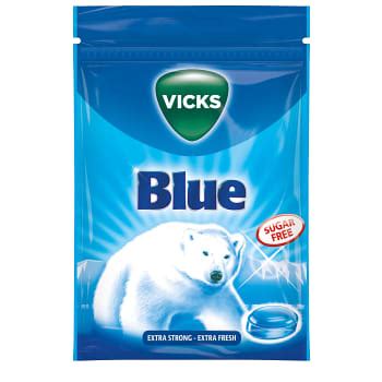 Halstablett Blue Extra Strong Sockerfri G Vicks Handla Mat Online