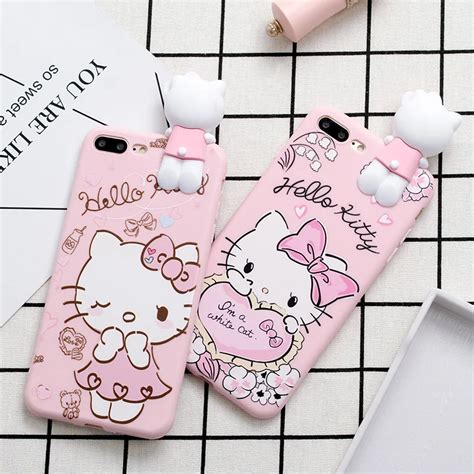 3d Hello Kitty Case For Iphone 7 7plus For Iphone6 6s Plus Back Cover