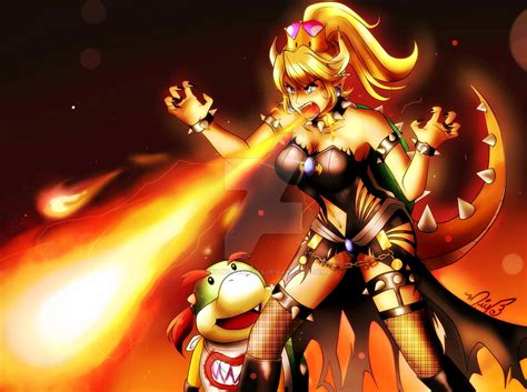 Bowsette And Bowser Jr By Miyuki Fanarts On Deviantart