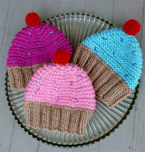 6 Knitted Cupcake Hat Patterns The Funky Stitch