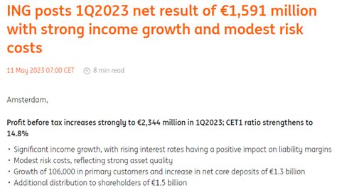 Arend Jan Kamp On Twitter ING Verdrievoudigt Winst Vooral Door Veel