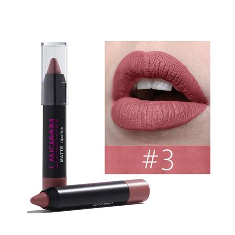 Sexy 12 Colors Matte Lipstick Pen Long Lasting Waterproof Lip Stick Nude Pink Moisturizer Lip