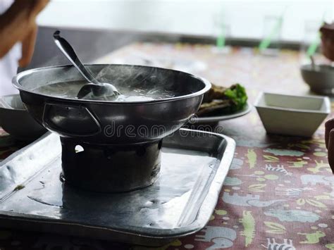 Close Up Hot Pot Paste On Table Dinner Stock Photo Image Of Healthy Tasty