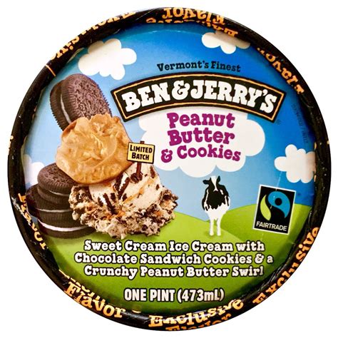 Ben And Jerrys Peanut Butter And Cookies Ice Cream 2016 Pint Limited