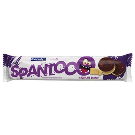 Biscoito Recheado Itamaraty Spantoo Choc Bco 80g Biscoito Bolacha