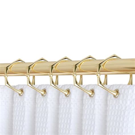 Utopia Alley Rustproof Zinc Shower Curtain Hook Rings For Bathroom In Gold 12 Set Hk9gd The