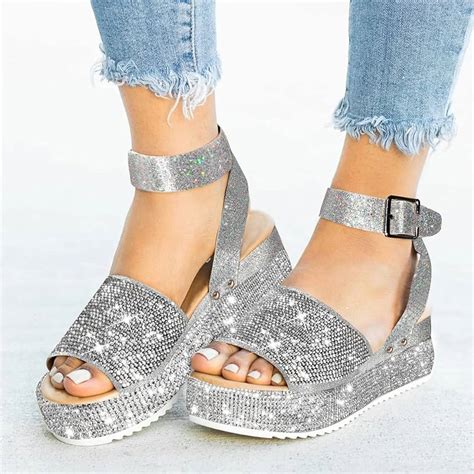 Sandals With Glitter Strap Cheap Sale