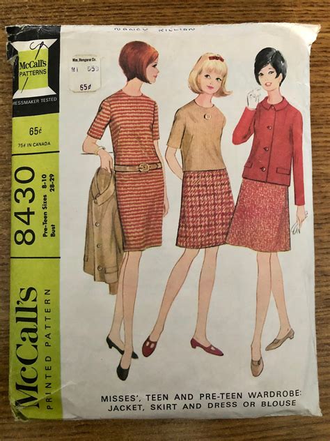 VInatge 1960 S SImplicity Pattern 4771 Misses SKirt Blouse Jacket Size