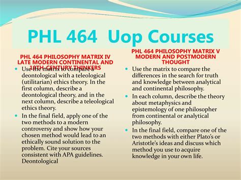 Ppt Phl Uop Courses Uoptutorial Powerpoint Presentation Free