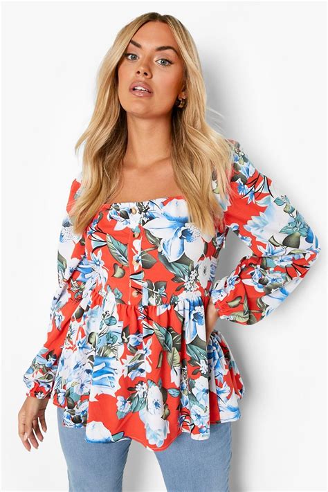 Peplum Tops Peplum And Fit And Flare Tops Boohoo Uk