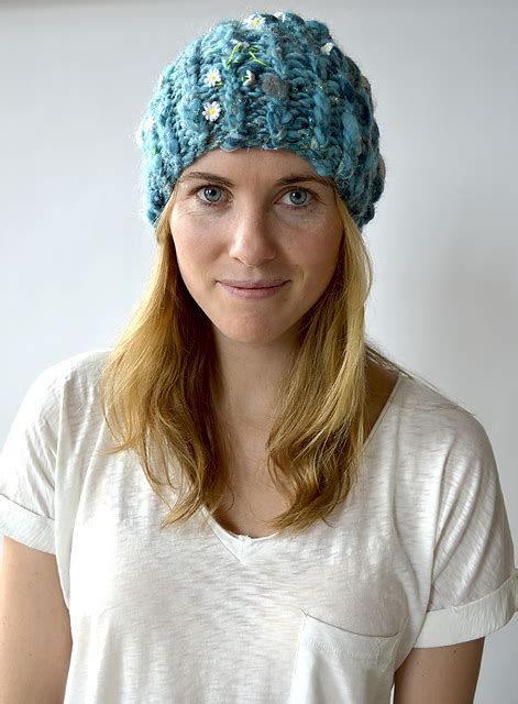 Ribby Slouch Hat Free Knitting Pattern Blog NobleKnits