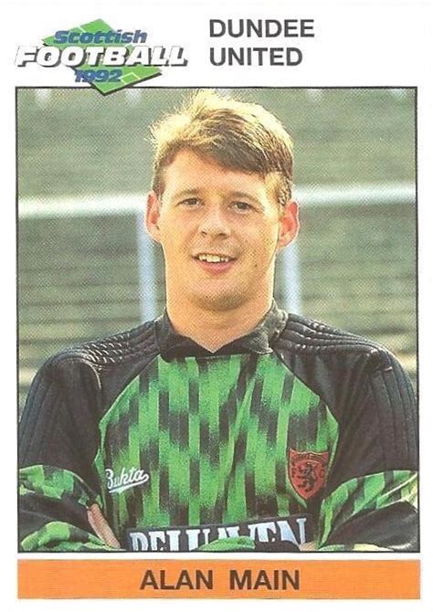 Dundee Utd Goalkeeper Alan Main In 1992 Dundee United Goalkeeper