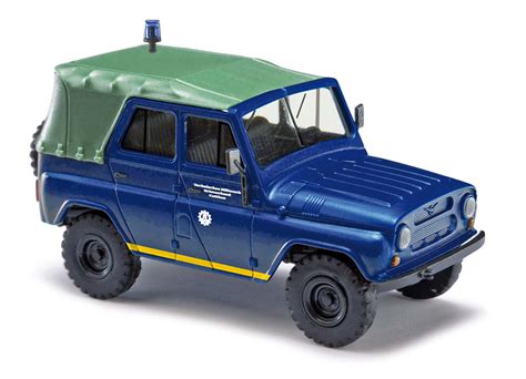 DS Automodelle Modellbauvertrieb Busch UAZ 469 THW Cottbus 52110