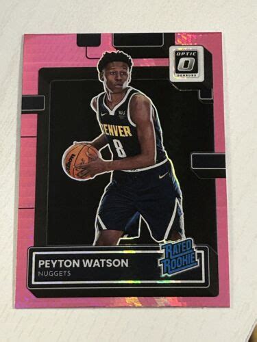 Peyton Watson Panini Donruss Optic Pink Hyper Prizm Rc