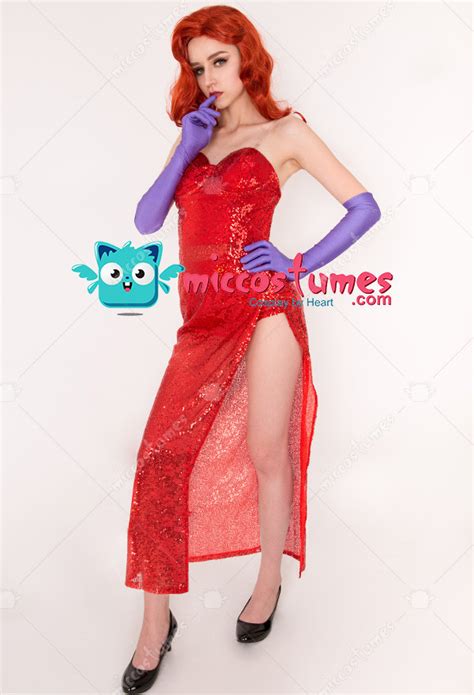 Jessica Rabbit Red Dress Gown Cosplay Costume - Cosplay Shop