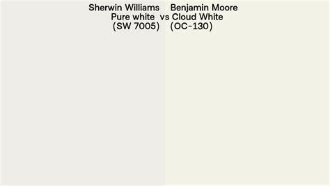 Sherwin Williams Pure White Sw Vs Benjamin Moore Cloud White Oc