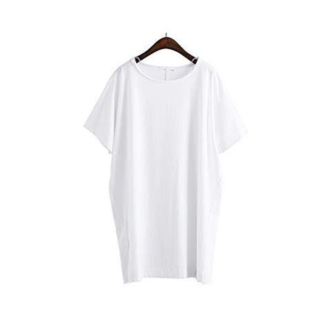 Germinate Lungo T Shirt Abito Donna Bianco Eleganti Oversize Tuniche