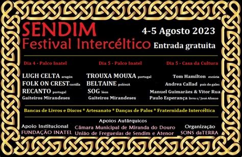 Festival Intercéltico de Sendim regressa em agosto Trás os Montes tom