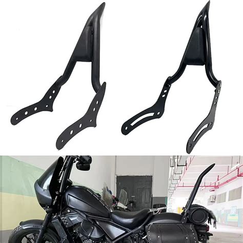 Motorcycle Detachable Passenger Rear Backrest Sissy Bar Black Fit For Honda Rebel 300 500 1100