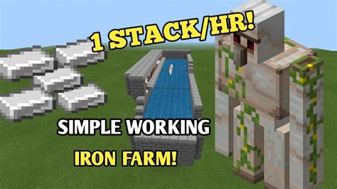 Minecraft Bedrock Iron Golem Farm Automatic Tutorial Ps4 Mcpe