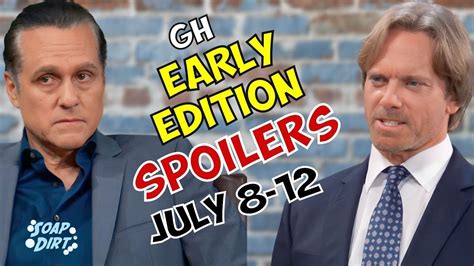 General Hospital Early Weekly Spoilers July 8 12 Sonny Rages Cates