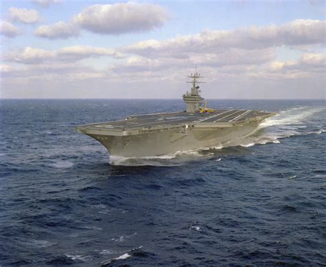 A Port Bow View Of The Nuclear Powered Aircraft Carrier Carl Vinson Cvn 70 Underway Off The