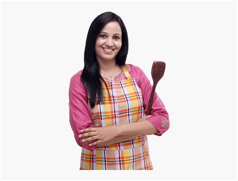 Woman Cooking Lady In Kitchen Indian Model Hd Png Download