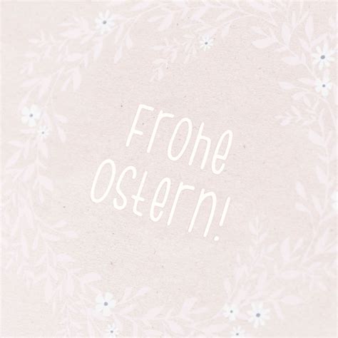 Doppelkarte Frohe Ostern Blumenkranz beige rosa weiß 12x17cm von Grafik