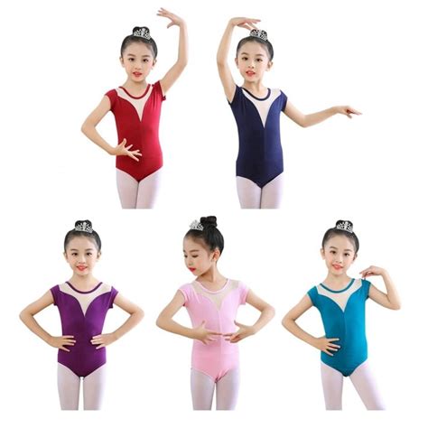 Baozhu Gymnastic Outfits Classic Basic Leotard Short Sleeve Toddler ...