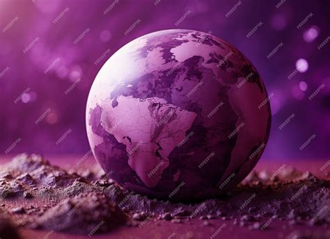 Premium Photo Awarenessinducing Purple Earth An Incredible Closeup Of