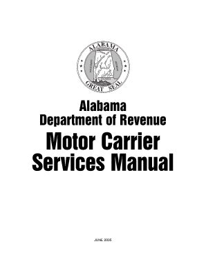 Fillable Online Revenue Alabama Motor Carrier Service Manual