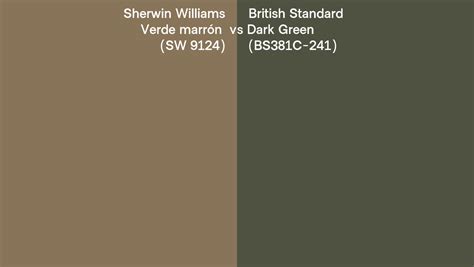 Sherwin Williams Verde Marrón Sw 9124 Vs British Standard Dark Green