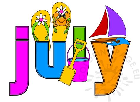 July Month Clipart