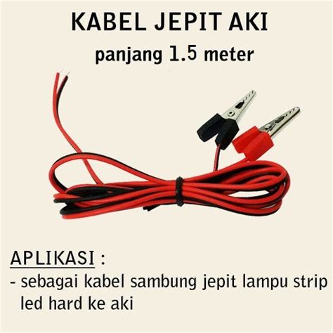 Jual Kabel Jepit Aki Buaya Mini Sedang 1 5M 2A Ac Dc Jepitan Capit