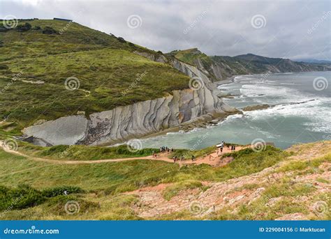 Flysch Rock Formations In The Basque Coast Between Zumaia And Deba