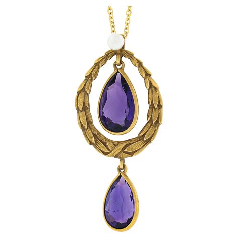 Art Nouveau Antique Siberian Amethyst Pendant At Stdibs