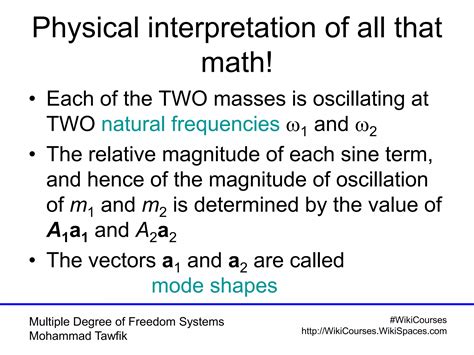 Multiple Degree Of Freedom Mdof Systems Ppt