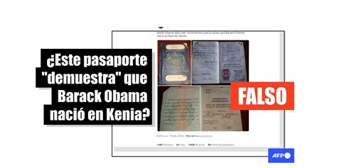 El Pasaporte Que Supuestamente Prueba Que Barack Obama Naci En Kenia