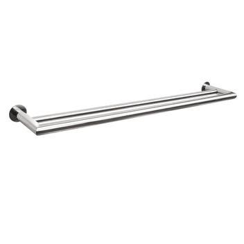 Toalheiro Duplo Cm Inox Kromus Me Porta Toalha Toalheiro