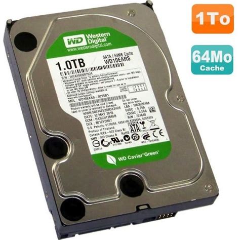 Disque Dur To Western Digital Wd Ears Y B Sata Caviar Green