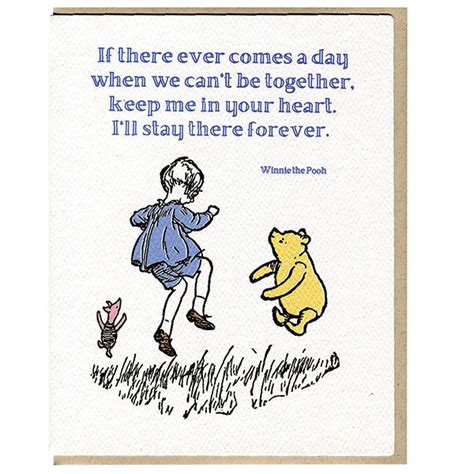 Letterpress Winnie The Pooh Cards Set Of 4 Bas Bleu