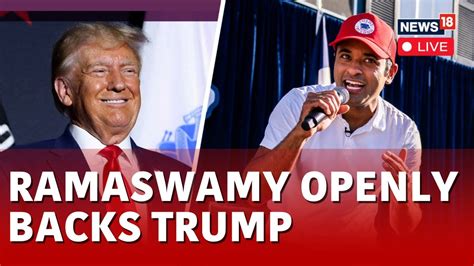 Vivek Ramaswamy Live Speech Ramaswamy Backs Donald Trump In His